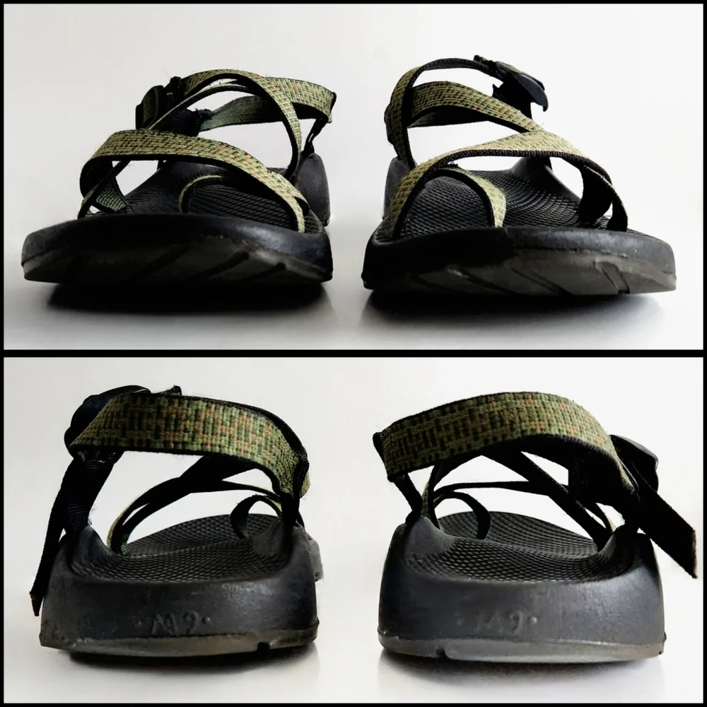Chaco Sport Sandals Green & Black, Waterproof No-Slip Vibram Grip Soles, Mens 9